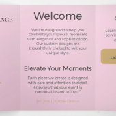 Willkommenskarte Trifold | Elegante Geschäftsausfü Dreifach Gefaltete Karte (Innenseite Mitte)