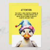 Willkommenskarte zum Geburtstag Einladung (Vorne/Hinten)