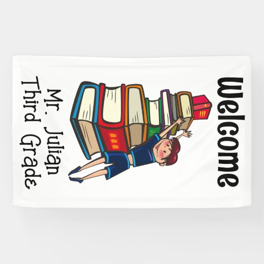 Willkommenskind und Bücher Banner (Horizontal)