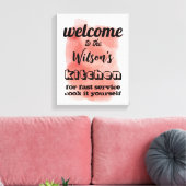 Willkommensküche Spaß Wandkunst Leinwanddruck (Insitu (Wohnzimmer))