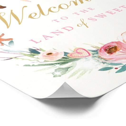 Willkommensland der Süßigkeiten Nutcracker Geburts Poster (Ecke)