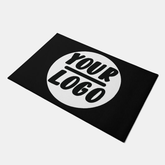 Willkommensmaske für Firmenlogo für kundenspezifis Fußmatte (Schrägansicht)