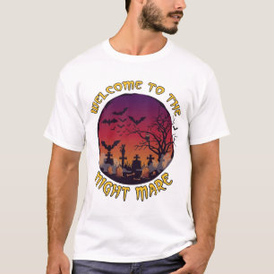 Willkommensnacht Stute Halloween Roter Mond Friedh T-Shirt