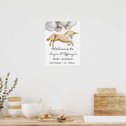 Willkommenspender Kinderdusche Rose Gold Poster (Küche)