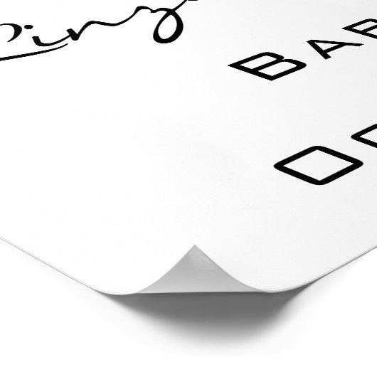 Willkommenspender Kinderdusche Rose Gold Poster (Ecke)