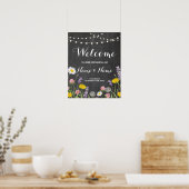 Willkommenspender Wild Blume Hochzeit Blumenposter Poster (Küche)
