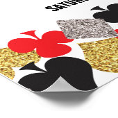 Willkommenspopster Vegas Casino Gold Wedding Poste Poster (Ecke)