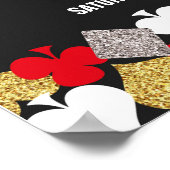 Willkommenspopster Vegas Casino Gold Wedding Poste Poster (Ecke)