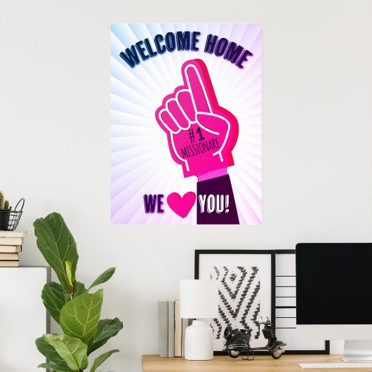 Willkommenspopster Zuhause zurückgegeben Poster (Heimbüro)