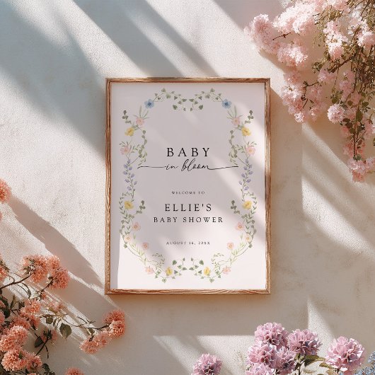 Willkommensposter Baby In Bloom Poster