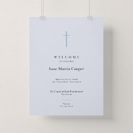 Willkommensposter der Grace Blue Cross Taufkirche Poster