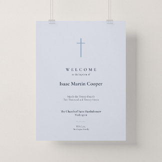 Willkommensposter der Grace Blue Cross Taufkirche Poster