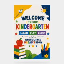 Willkommensposter für den Kindergarten
