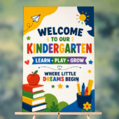 Willkommensposter für den Kindergarten Acrylschild (Neutral)