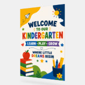 Willkommensposter für den Kindergarten Acrylschild (Winkel)