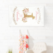 WillkommensPrinzessin 1. Geburtstag Party Banner (Insitu)