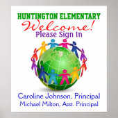 Willkommenspulster der Schule Poster (Vorne)