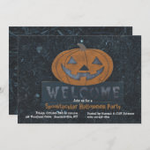 Willkommenspumpkin Halloween Einladung (Vorne/Hinten)