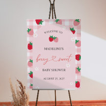 Willkommensschild Berry Sweet Baby Shower