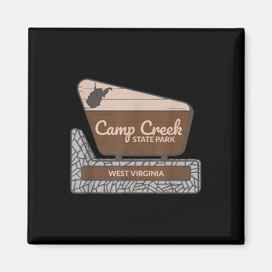 Willkommensschild Camp Creek State Park West Virgi Magnet (Vorne)