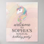 Willkommensschild der Geburtstagsfeier Poster (Vorne)