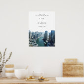 Willkommensschild Dubai Skyline Hochzeit Poster (Küche)