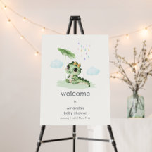 Willkommensschild für Baby Shower 'Kleiner Drache