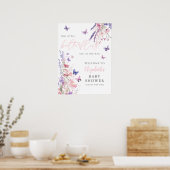 Willkommensschild für Baby Shower mit zwei kleinen Poster (Küche)