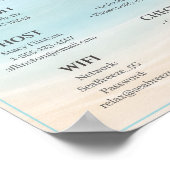 Willkommensschild für das Strandhaus mit Hausregel Poster (Ecke)