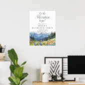 Willkommensschild für die Abschiedsparty auf dem A Poster (Heimbüro)