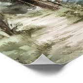 Willkommensschild für die Feier des Lebens am Wald Poster (Ecke)