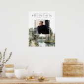Willkommensschild für die Feier des Lebens am Wald Poster (Küche)