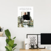 Willkommensschild für die Feier des Lebens am Wald Poster (Heimbüro)
