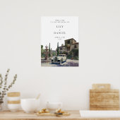 Willkommensschild für eine elegante Hochzeit auf e Poster (Küche)