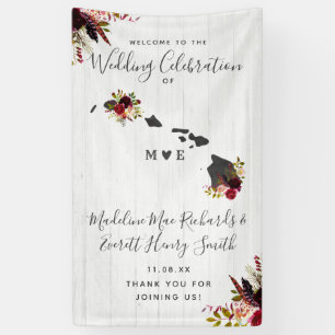 Willkommensschild für eine Hochzeit auf Hawaii Banner