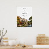 Willkommensschild für Hochzeit in San Antonio Poster (Küche)