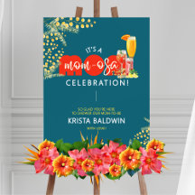 Willkommensschild für Mom-osa-Baby-Party