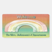 Willkommensschild für Regenbogen-Schulklasse Banner (Horizontal)