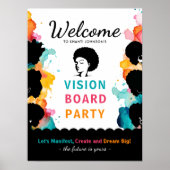 Willkommensschild für Vision Board Party Poster (Vorne)