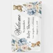 Willkommensschild für Wald-Babyparty Banner (Vertikal)
