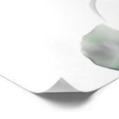 Willkommensschild Hochzeit mit Grün Poster (Ecke)