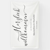 Willkommensschild Hochzeit Modern Minimalistisch Banner (Vertikal)