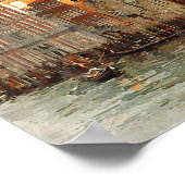 Willkommensschild Hochzeit Venedig Skyline Poster (Ecke)