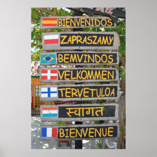 Willkommensschild Poster