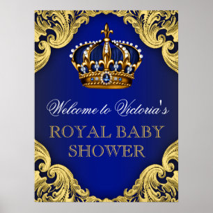 Willkommensschild Prinzen-Baby-Party Poster