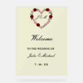 Willkommensschild rustikale Hochzeit Acrylschild (Vorderseite)