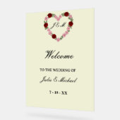 Willkommensschild rustikale Hochzeit Acrylschild (Winkel)