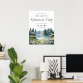 Willkommensschild Waldsee Ruhestandsparty Poster (Heimbüro)