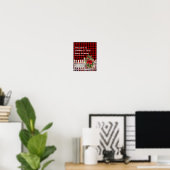 Willkommensschild Weihnachtszaun Buffalo Plaid Bab Poster (Heimbüro)