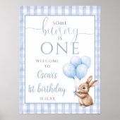 Willkommensschild zum 1. Geburtstag von Little Bun Poster (Vorne)